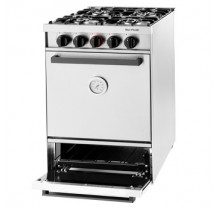 Cocina 535G - 4 Hornallas / Puerta de acero / Grill